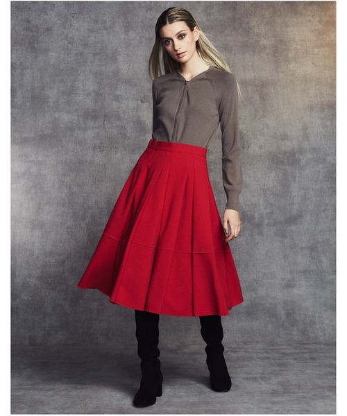 DOUBLE STANDARD CLOTHING(ダブルスタンダードクロージング)の「SOV. R/Nダル糸ニットトップス(ニット/セーター・レディース・ブラック/グレイッシュベージュ・38/36)」の12枚目の写真