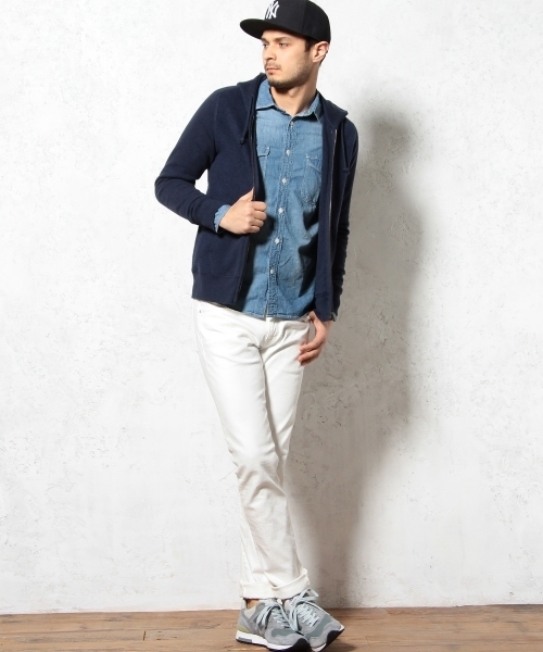 green label relaxing(グリーンレーベルリラクシング)の「SLIM 825 ホワイトデニム 5POCパンツ ◆(デニムパンツ・メンズ・ホワイト・33inch/32inch/30inch/31inch/29inch/34inch)」の5枚目の写真