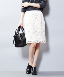 UNITED ARROWS | UAB N/C フラワーレース タイトスカート②§(スカート)