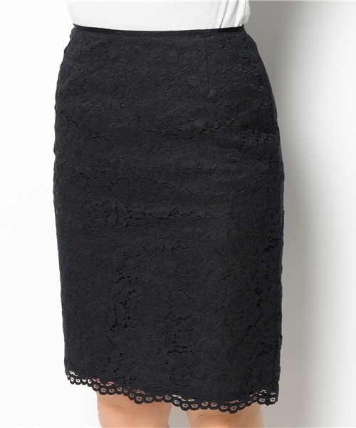 UNITED ARROWS(ユナイテッドアローズ)の「UAB N/C フラワーレース タイトスカート②§(スカート・レディース・オフホワイト/ネイビー・36/40/38)」の6枚目の写真