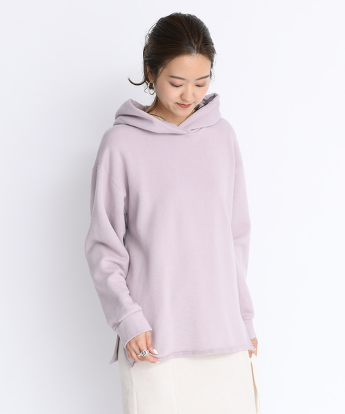 DouDou（ドゥドゥ）の「製品染めパーカー（パーカー・レディース・アイボリー/ダークブラウン/ピンク/ベージュ・FREE）」の4枚目の写真