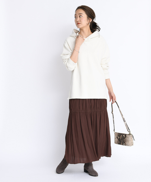 DouDou（ドゥドゥ）の「製品染めパーカー（パーカー・レディース・アイボリー/ダークブラウン/ピンク/ベージュ・FREE）」の9枚目の写真