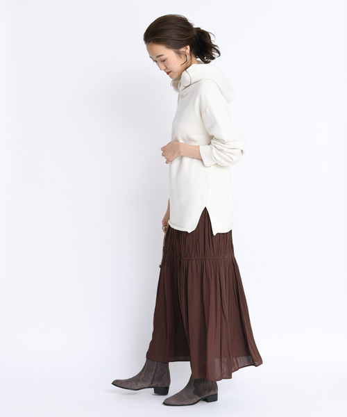 DouDou（ドゥドゥ）の「製品染めパーカー（パーカー・レディース・アイボリー/ダークブラウン/ピンク/ベージュ・FREE）」の10枚目の写真