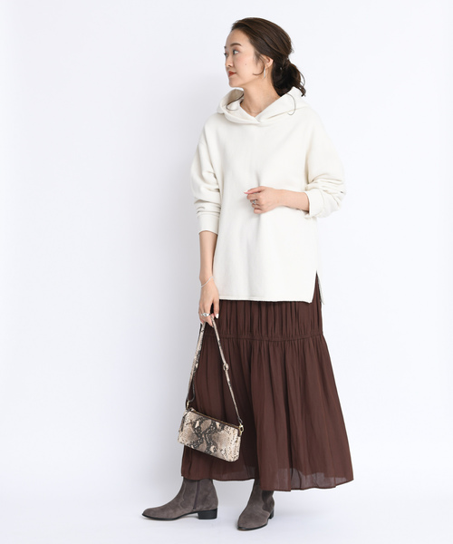 DouDou（ドゥドゥ）の「製品染めパーカー（パーカー・レディース・アイボリー/ダークブラウン/ピンク/ベージュ・FREE）」の11枚目の写真