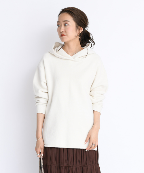 DouDou（ドゥドゥ）の「製品染めパーカー（パーカー・レディース・アイボリー/ダークブラウン/ピンク/ベージュ・FREE）」の12枚目の写真