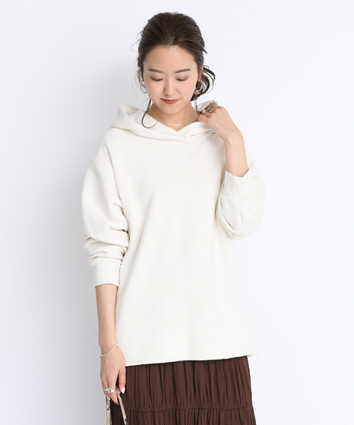 DouDou（ドゥドゥ）の「製品染めパーカー（パーカー・レディース・アイボリー/ダークブラウン/ピンク/ベージュ・FREE）」の14枚目の写真