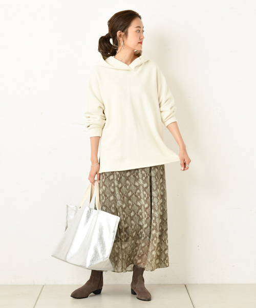 DouDou（ドゥドゥ）の「製品染めパーカー（パーカー・レディース・アイボリー/ダークブラウン/ピンク/ベージュ・FREE）」の15枚目の写真