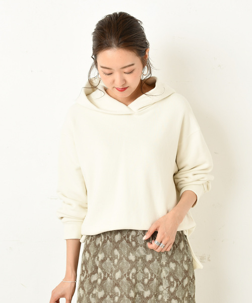 DouDou（ドゥドゥ）の「製品染めパーカー（パーカー・レディース・アイボリー/ダークブラウン/ピンク/ベージュ・FREE）」の21枚目の写真