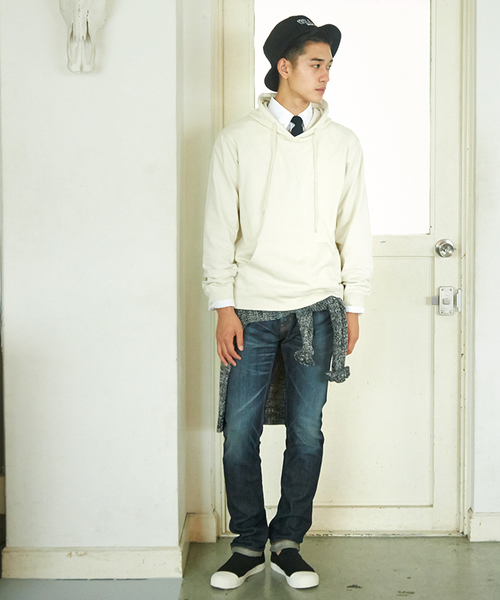 WEGO（ウィゴー）の「WEGO/畦編みラグランニット（ニット/セーター・メンズ・ブラック系その他/杢グレー/ホワイト/ブラック/ネイビー・MEDIUM/LARGE）」の13枚目の写真