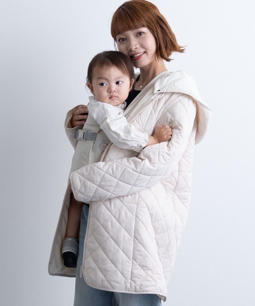 セール】だっこおんぶ対応 キルティングママコート（マタニティウェア