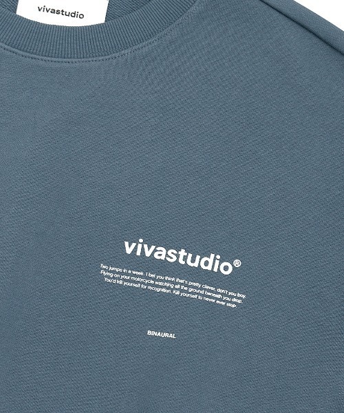 VIVASTUDIO（ビバスタジオ）の「NEW BINAURAL CREWNECK（スウェット・メンズ・チャコールグレー/ブラック/ダークグリーン/ネイビー/オレンジ/ライトグリーン/ヘザーグレー/アイボリー・SMALL/MEDIUM/LARGE/X-LARGE）」の10枚目の写真