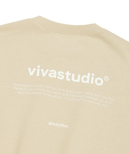 VIVASTUDIO（ビバスタジオ）の「NEW BINAURAL CREWNECK（スウェット・メンズ・チャコールグレー/ブラック/ダークグリーン/ネイビー/オレンジ/ライトグリーン/ヘザーグレー/アイボリー・SMALL/MEDIUM/LARGE/X-LARGE）」の11枚目の写真