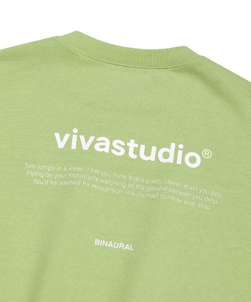 VIVASTUDIO（ビバスタジオ）の「NEW BINAURAL CREWNECK（スウェット・メンズ・チャコールグレー/ブラック/ダークグリーン/ネイビー/オレンジ/ライトグリーン/ヘザーグレー/アイボリー・SMALL/MEDIUM/LARGE/X-LARGE）」の19枚目の写真