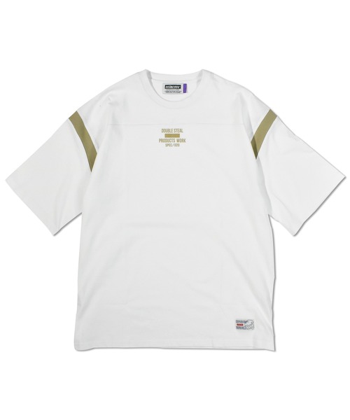 DOUBLE STEAL(ダブルスティール)の「Arm FOOTBALL Tee(Tシャツ/カットソー・メンズ・ブラック×ホワイト/ホワイト系その他/ホワイト×ブラック/ブラック系その他・LARGE/X-LARGE/MEDIUM)」の2枚目の写真