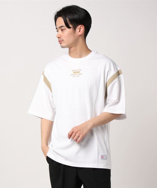 DOUBLE STEAL(ダブルスティール)の「Arm FOOTBALL Tee(Tシャツ/カットソー・メンズ・ブラック×ホワイト/ホワイト系その他/ホワイト×ブラック/ブラック系その他・LARGE/X-LARGE/MEDIUM)」の9枚目の写真