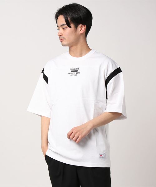 DOUBLE STEAL(ダブルスティール)の「Arm FOOTBALL Tee(Tシャツ/カットソー・メンズ・ブラック×ホワイト/ホワイト系その他/ホワイト×ブラック/ブラック系その他・LARGE/X-LARGE/MEDIUM)」の8枚目の写真