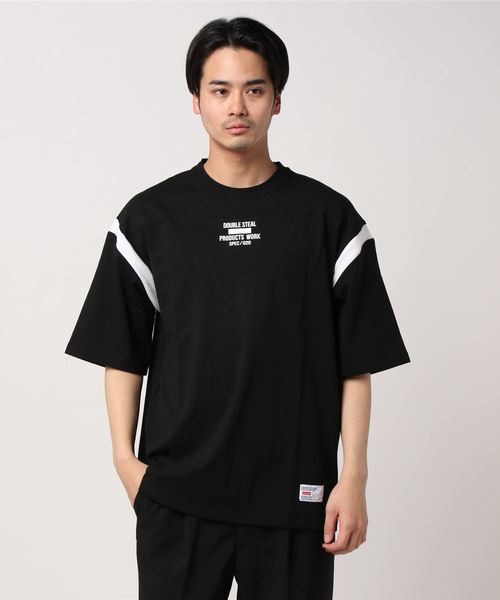 DOUBLE STEAL(ダブルスティール)の「Arm FOOTBALL Tee(Tシャツ/カットソー・メンズ・ブラック×ホワイト/ホワイト系その他/ホワイト×ブラック/ブラック系その他・LARGE/X-LARGE/MEDIUM)」の7枚目の写真