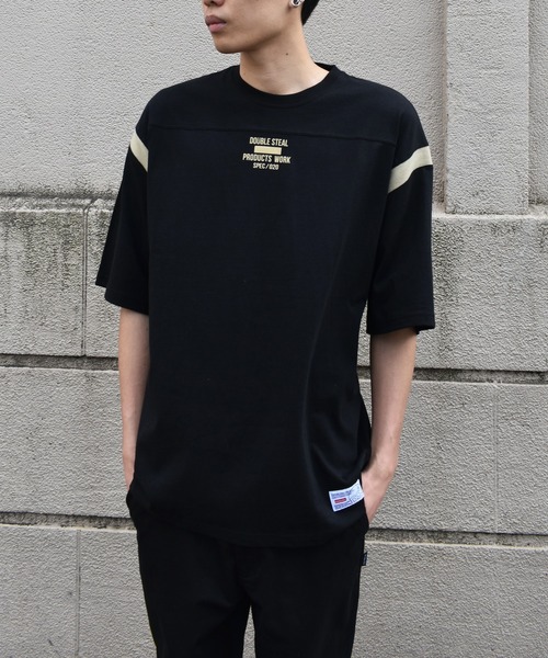 DOUBLE STEAL(ダブルスティール)の「Arm FOOTBALL Tee(Tシャツ/カットソー・メンズ・ブラック×ホワイト/ホワイト系その他/ホワイト×ブラック/ブラック系その他・LARGE/X-LARGE/MEDIUM)」の19枚目の写真