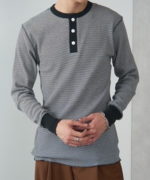 【Healthknit】ヘンリーネックワッフル長袖パックTEEシャツ サーマル長袖パックTシャツ 601L