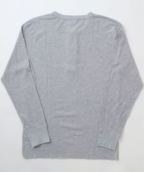 Healthknit(ヘルスニット)の「【Healthknit】ヘンリーネックワッフル長袖パックTEEシャツ サーマル長袖パックTシャツ 601L(Tシャツ/カットソー・メンズ・ホワイト/グレー/ブラック/レッド系その他/グレー×ホワイト/オートミール/ネイビー×ホワイト/ブラック×ホワイト/グリーン/ブラウン・L/M/XL)」の11枚目の写真