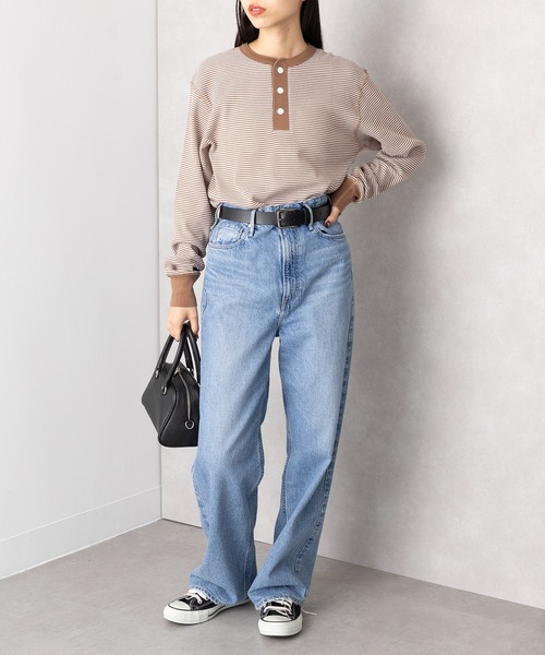 Healthknit(ヘルスニット)の「【Healthknit】ヘンリーネックワッフル長袖パックTEEシャツ サーマル長袖パックTシャツ 601L(Tシャツ/カットソー・メンズ・ホワイト/グレー/ブラック/レッド系その他/グレー×ホワイト/オートミール/ネイビー×ホワイト/ブラック×ホワイト/グリーン/ブラウン・L/M/XL)」の21枚目の写真