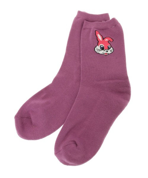 Candy Stripper(キャンディストリッパー)の「FUNNY FRIENDS ソックス(ソックス/靴下・レディース・ブラック/パープル/ピンク・FREE)」の3枚目の写真