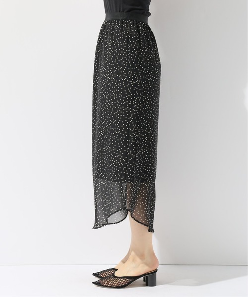 Noble（ノーブル）の「シアーシフォンラウンドテールスカート(ドット  