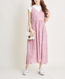 tocco closet | フラワーカットワークレース刺繍キャミワンピース(ワンピース)