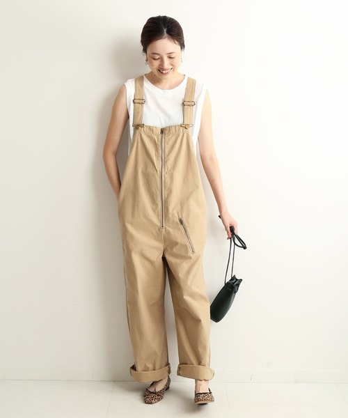 SLOBE IENA（スローブイエナ）の「ドライコットンタンクトップ【手洗い可能】◆（Tシャツ/カットソー・レディース・ホワイト/ブラック/ブラウン・FREE）」の8枚目の写真