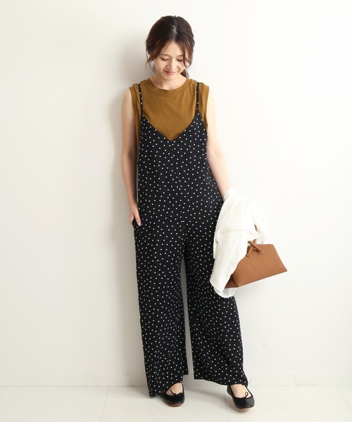 SLOBE IENA（スローブイエナ）の「ドライコットンタンクトップ【手洗い可能】◆（Tシャツ/カットソー・レディース・ホワイト/ブラック/ブラウン・FREE）」の21枚目の写真