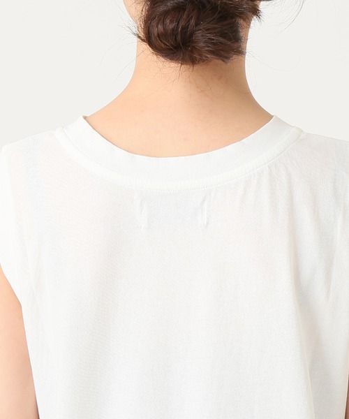 SLOBE IENA（スローブイエナ）の「ドライコットンタンクトップ【手洗い可能】◆（Tシャツ/カットソー・レディース・ホワイト/ブラック/ブラウン・FREE）」の9枚目の写真