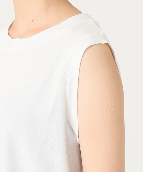 SLOBE IENA（スローブイエナ）の「ドライコットンタンクトップ【手洗い可能】◆（Tシャツ/カットソー・レディース・ホワイト/ブラック/ブラウン・FREE）」の13枚目の写真