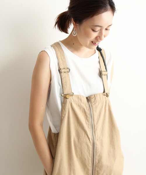 SLOBE IENA（スローブイエナ）の「ドライコットンタンクトップ【手洗い可能】◆（Tシャツ/カットソー・レディース・ホワイト/ブラック/ブラウン・FREE）」の18枚目の写真