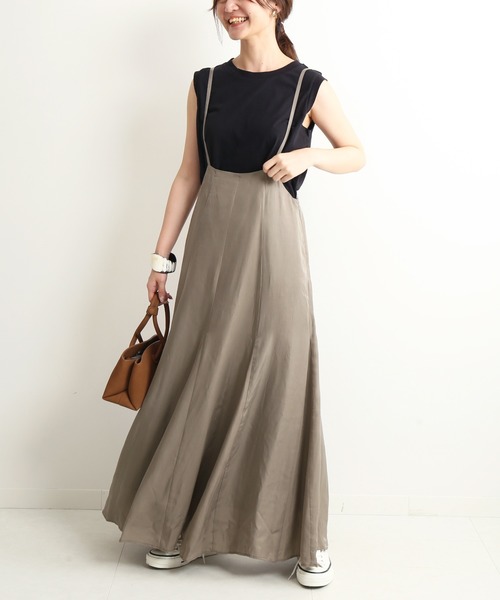 SLOBE IENA（スローブイエナ）の「ドライコットンタンクトップ【手洗い可能】◆（Tシャツ/カットソー・レディース・ホワイト/ブラック/ブラウン・FREE）」の11枚目の写真