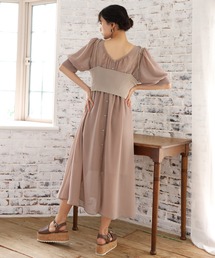 one after another NICE CLAUP | ビスチェ付き前後２Wayシアーワンピース(ワンピース)