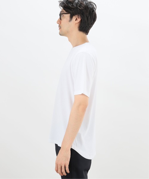 WWS（ワークウェアスーツ）の「【WWS / ワークウェアスーツ】 417 別注 POLYTTON ラウンド TEE（Tシャツ/カットソー・メンズ・ブラック/ホワイト・SMALL/MEDIUM/LARGE/X-LARGE）」の5枚目の写真