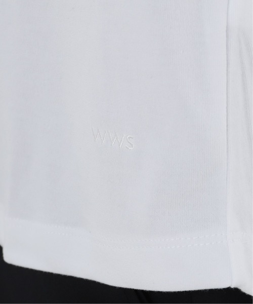 WWS（ワークウェアスーツ）の「【WWS / ワークウェアスーツ】 417 別注 POLYTTON ラウンド TEE（Tシャツ/カットソー・メンズ・ブラック/ホワイト・SMALL/MEDIUM/LARGE/X-LARGE）」の12枚目の写真