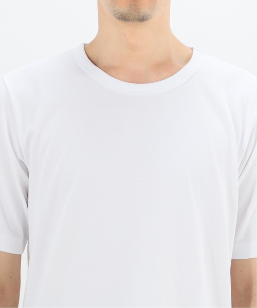 WWS（ワークウェアスーツ）の「【WWS / ワークウェアスーツ】 417 別注 POLYTTON ラウンド TEE（Tシャツ/カットソー・メンズ・ブラック/ホワイト・SMALL/MEDIUM/LARGE/X-LARGE）」の7枚目の写真