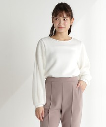 Honeys | 袖チュールプルオーバー(Tシャツ/カットソー)