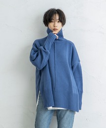 サイドスリットニットプルオーバー(ロング)