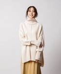 CIENA | サイドスリットタートルネックニットプルオーバー（ロング）(Knitwear)