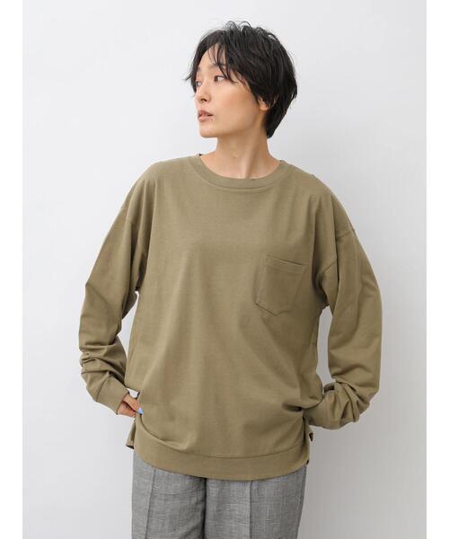 AMERICAN HOLIC（アメリカンホリック）の「裾スリットドロップショルダーカットプルオーバー1 ＊〇（Tシャツ/カットソー・レディース・チャコールグレー/オフホワイト/モカ/ホワイト系その他4/ブルー系その他2・M/L）」の13枚目の写真