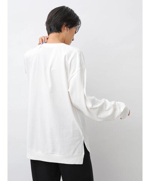 AMERICAN HOLIC（アメリカンホリック）の「裾スリットドロップショルダーカットプルオーバー1 ＊〇（Tシャツ/カットソー・レディース・チャコールグレー/オフホワイト/モカ/ホワイト系その他4/ブルー系その他2・M/L）」の17枚目の写真