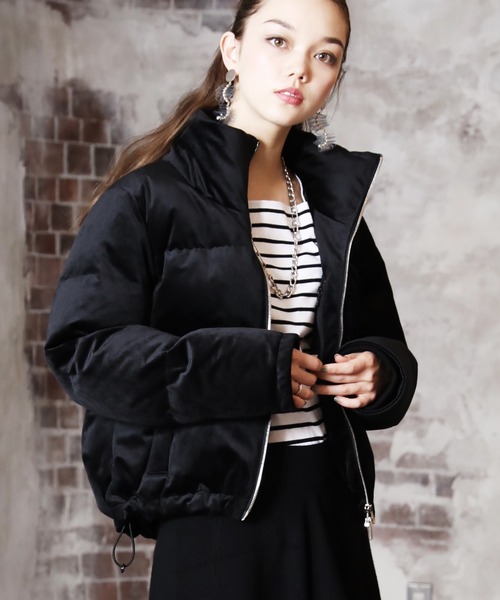 VELOR STAND DOWN JACKET【低身長対応XS、Sサイズあり】（ダウン