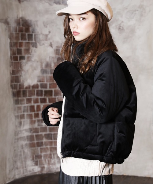 VELOR STAND DOWN JACKET【低身長対応XS、Sサイズあり】（ダウン