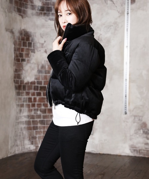 ARCANUM DESIGN（アルカナムデザイン）の「VELOR STAND DOWN JACKET【低身長対応XS、Sサイズあり】（ダウンジャケット/コート・レディース・ブラック/ブラウン・S/M/XS）」の9枚目の写真