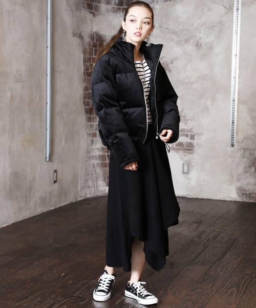 VELOR STAND DOWN JACKET【低身長対応XS、Sサイズあり】（ダウン