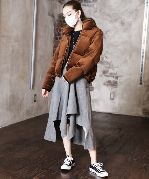 VELOR STAND DOWN JACKET【低身長対応XS、Sサイズあり】（ダウン