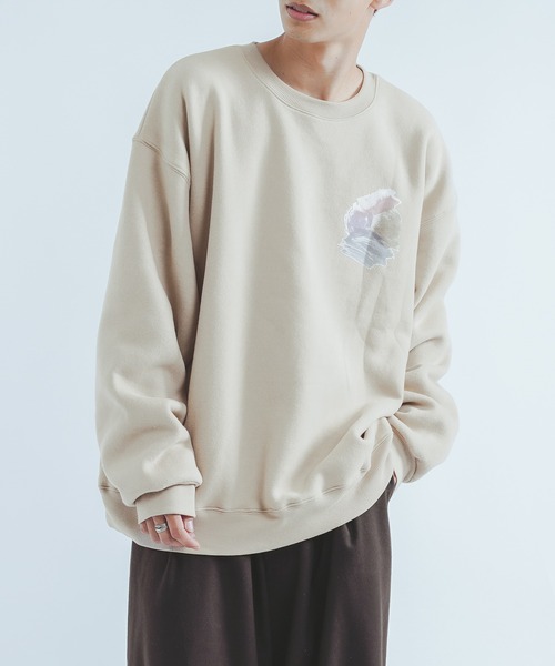 epnok(エプノック)の「アートグラフィックスウェット(スウェット・メンズ・グリーン/ベージュ/ブラウン・LARGE/MEDIUM)」の4枚目の写真