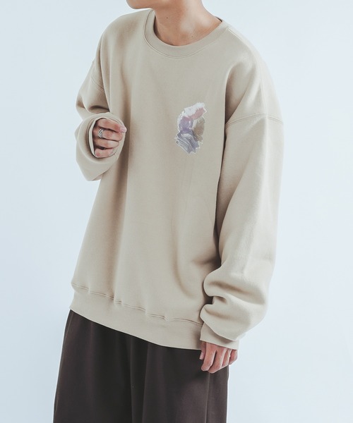 epnok(エプノック)の「アートグラフィックスウェット(スウェット・メンズ・グリーン/ベージュ/ブラウン・LARGE/MEDIUM)」の5枚目の写真